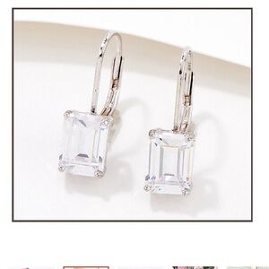 Diamonique Rhodium-plated sterling silver Earrings